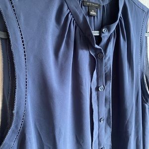 ANN TAYLOR / Sleeveless Blouse / Slate Blue / Medium